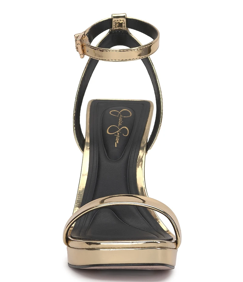 Jessica Simpson Adonia Patent Ankle Strap Platform Dress Sandals