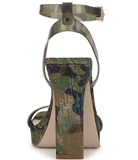 Jessica Simpson Adonia Camo Shimmer Platform Dress Sandals