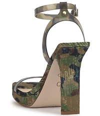 Jessica Simpson Adonia Camo Shimmer Platform Dress Sandals