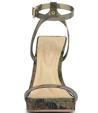 Jessica Simpson Adonia Camo Shimmer Platform Dress Sandals