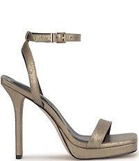 Jessica Simpson Adonia Embossed Shimmer Metallic Dress Sandals