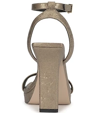 Jessica Simpson Adonia Embossed Shimmer Metallic Dress Sandals