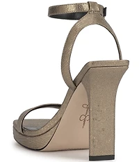 Jessica Simpson Adonia Embossed Shimmer Metallic Dress Sandals