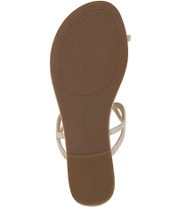 Jessica Simpson Aloni Rhinestone Embellished Toe Loop Flat Sandals