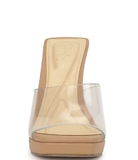 Jessica Simpson Azelica Clear Platform Dress Slide Sandals