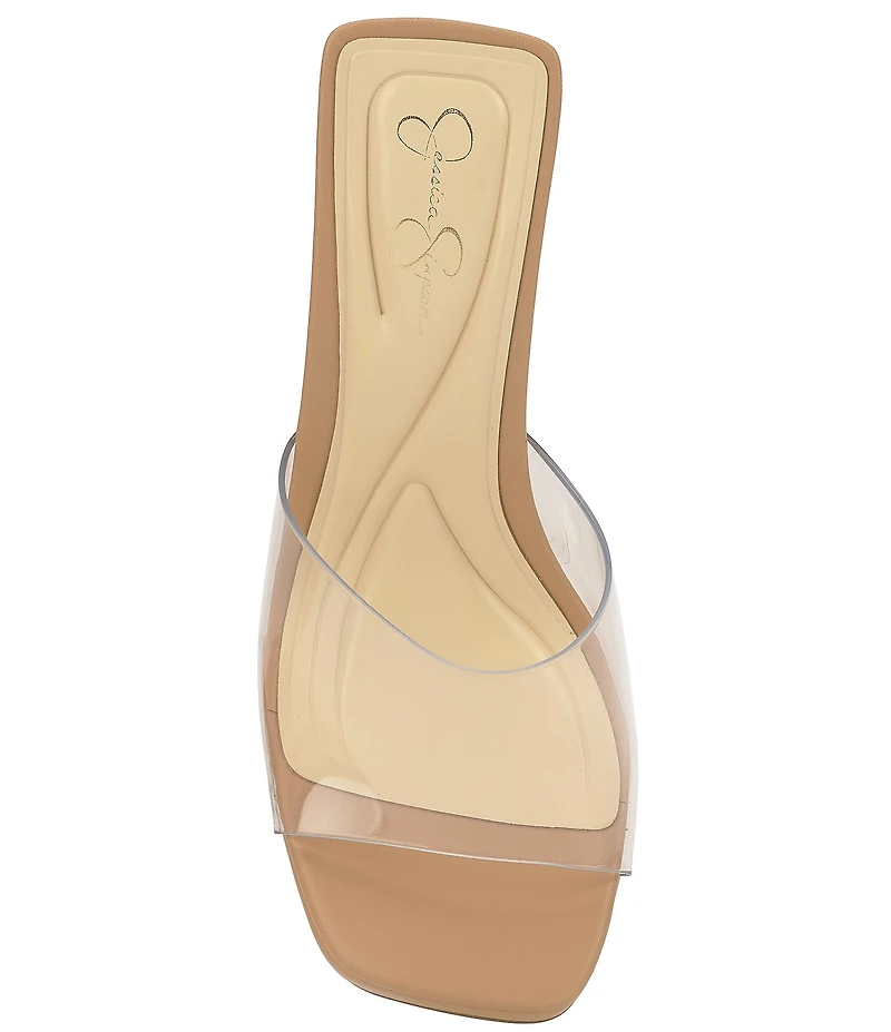 Jessica Simpson Azelica Clear Platform Dress Slide Sandals