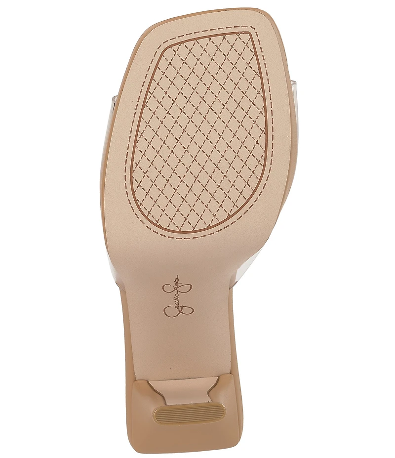 Jessica Simpson Azelica Clear Platform Dress Slide Sandals