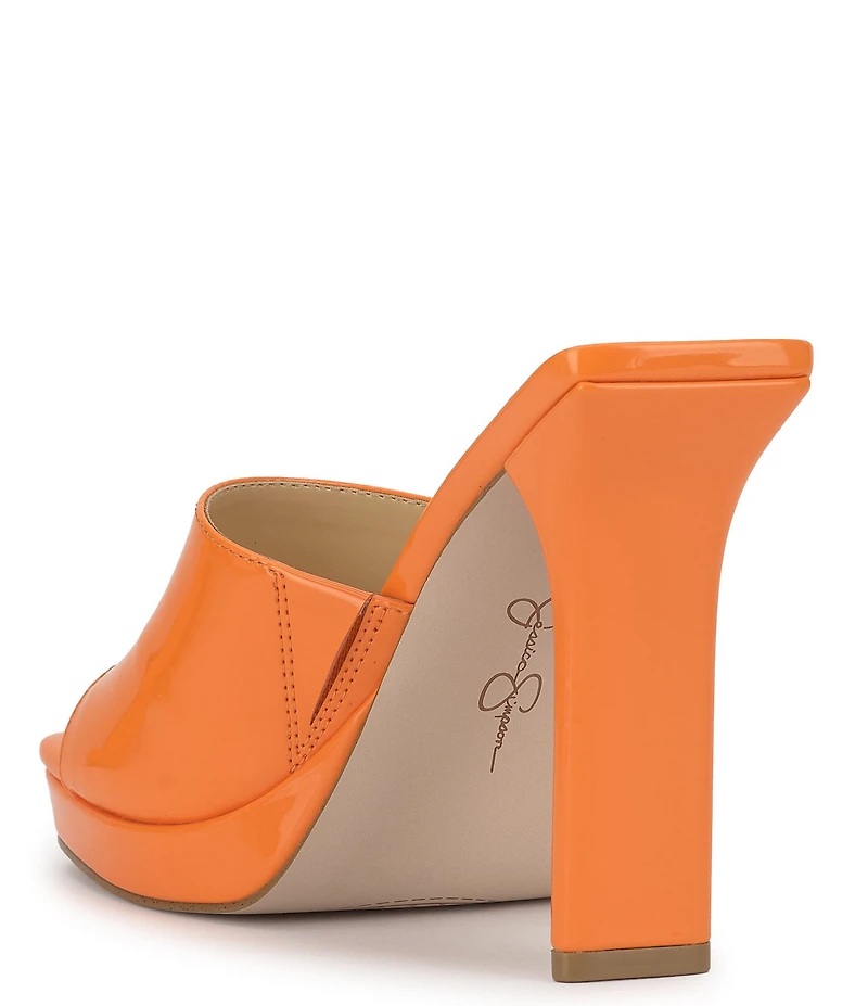Jessica Simpson Azelica Patent Platform Dress Slide Sandals