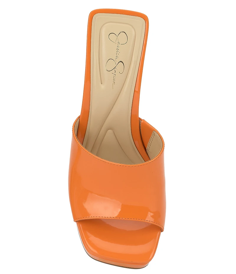 Jessica Simpson Azelica Patent Platform Dress Slide Sandals