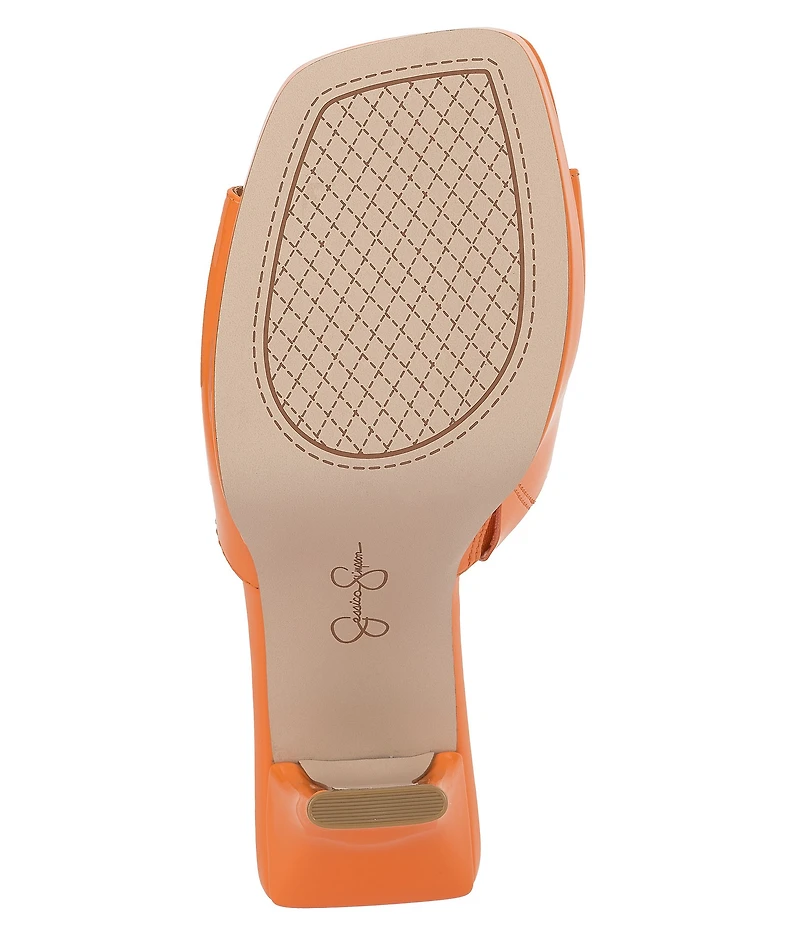 Jessica Simpson Azelica Patent Platform Dress Slide Sandals