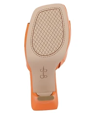 Jessica Simpson Azelica Patent Platform Dress Slide Sandals