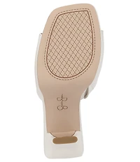 Jessica Simpson Azelica Snake Embossed Platform Dress Slide Sandals