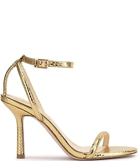 Jessica Simpson Baharia Embossed Metallic Ankle Strap Dress Sandals
