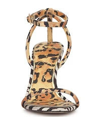 Jessica Simpson Baharia Leopard and Zebra Print Ankle Strap Sandals