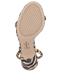 Jessica Simpson Baharia Leopard and Zebra Print Ankle Strap Sandals