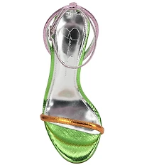 Jessica Simpson Baharia Metallic Rainbow Ankle Strap Sandals