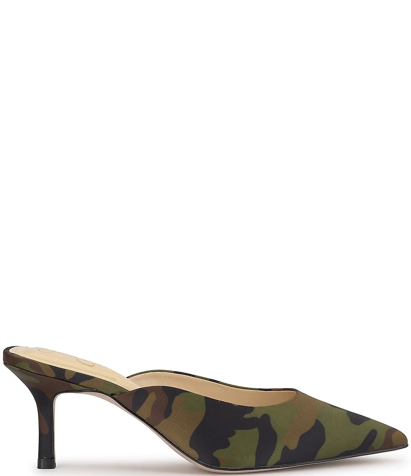Jessica Simpson Belvaen Camo Heeled Mules