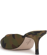 Jessica Simpson Belvaen Camo Heeled Mules