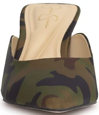 Jessica Simpson Belvaen Camo Heeled Mules