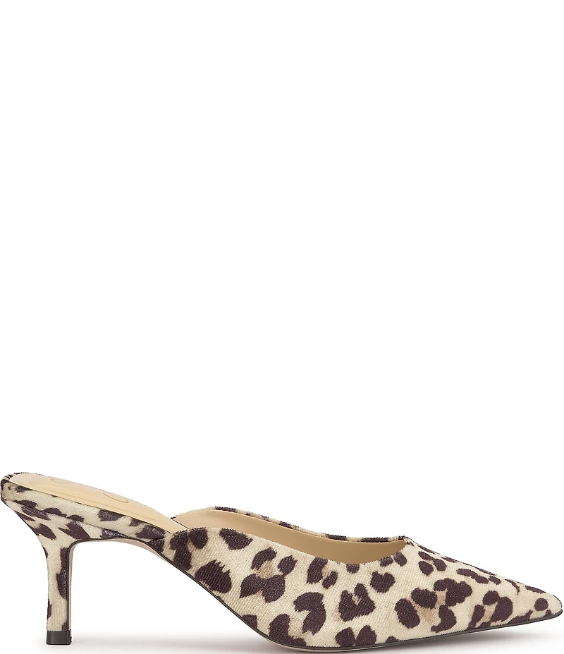 Jessica Simpson Belvaen Leopard Print Heeled Mules