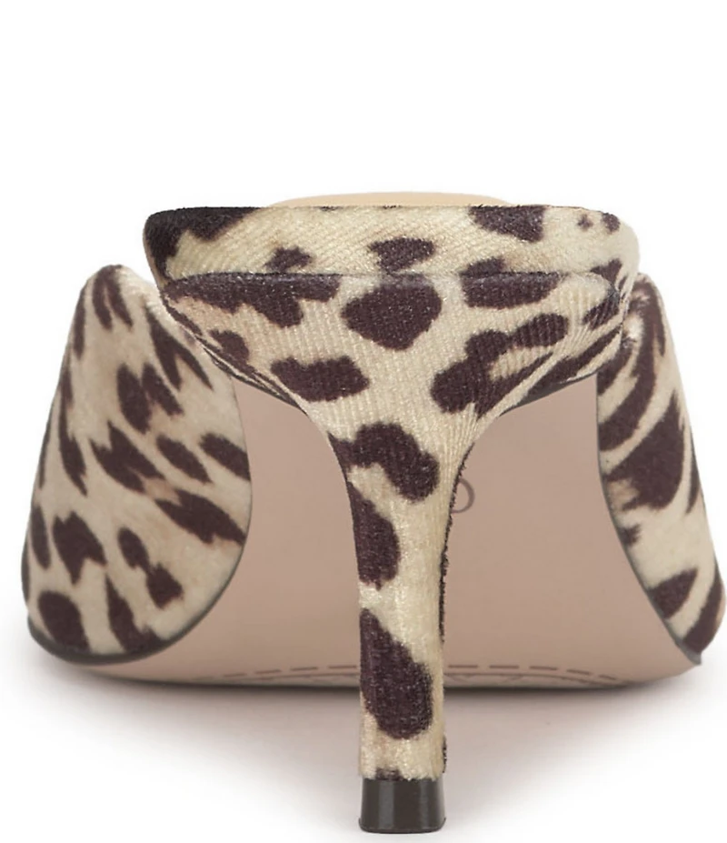 Jessica Simpson Belvaen Leopard Print Heeled Mules