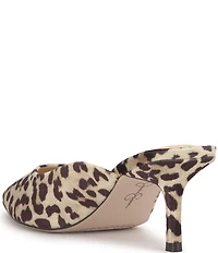 Jessica Simpson Belvaen Leopard Print Heeled Mules