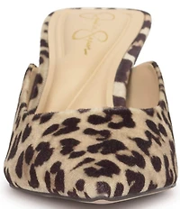 Jessica Simpson Belvaen Leopard Print Heeled Mules