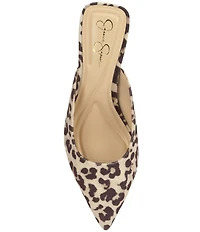 Jessica Simpson Belvaen Leopard Print Heeled Mules