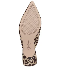 Jessica Simpson Belvaen Leopard Print Heeled Mules
