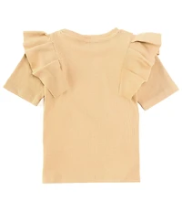 Jessica Simpson Big Girls 7-16 Ruffled Rib-Knit T-Shirt