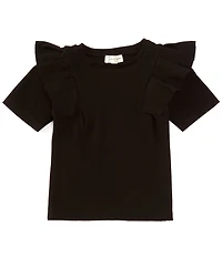 Jessica Simpson Big Girls 7-16 Ruffled Rib-Knit T-Shirt