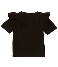 Jessica Simpson Big Girls 7-16 Ruffled Rib-Knit T-Shirt