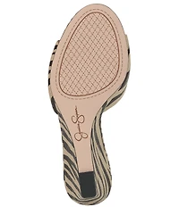 Jessica Simpson Bolir Zebra Print Wedge Sandals