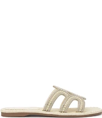 Jessica Simpson Bria Pearl and Rhinestone Embellished Slide Sandals