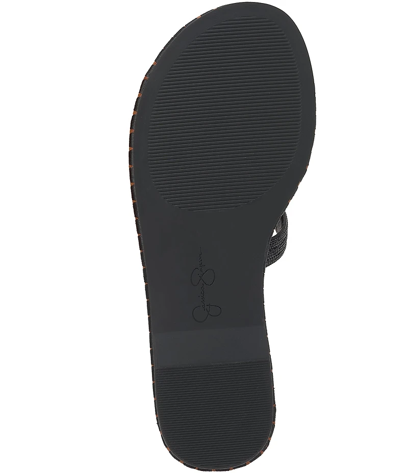 Jessica Simpson Bria Rhinestone Embellished Slide Sandals