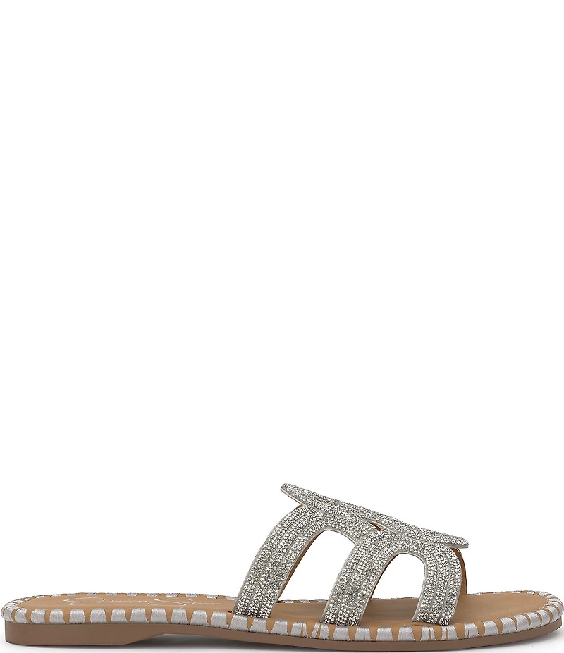 Jessica Simpson Bria Rhinestone Embellished Slide Sandals