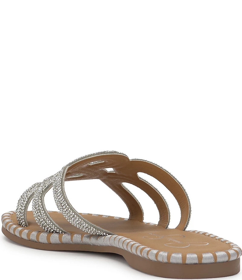 Jessica Simpson Bria Rhinestone Embellished Slide Sandals