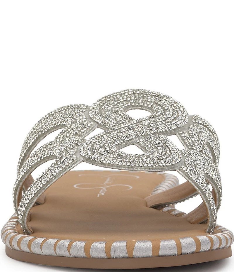Jessica Simpson Bria Rhinestone Embellished Slide Sandals