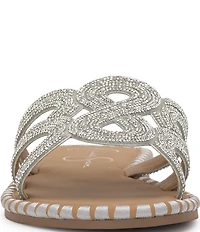 Jessica Simpson Bria Rhinestone Embellished Slide Sandals