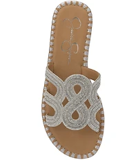 Jessica Simpson Bria Rhinestone Embellished Slide Sandals