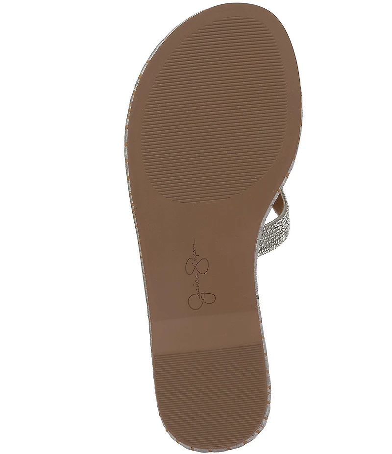 Jessica Simpson Bria Rhinestone Embellished Slide Sandals