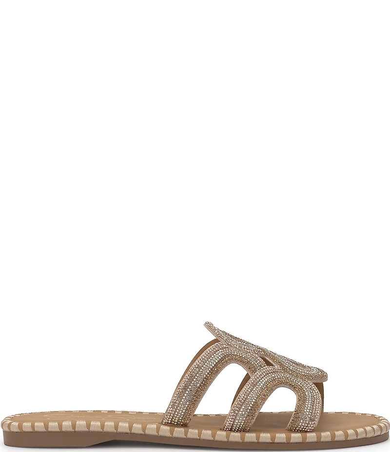 Jessica Simpson Bria Rhinestone Embellished Slide Sandals