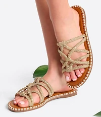 Jessica Simpson Briellea Rhinestone Embellished Slide Sandals