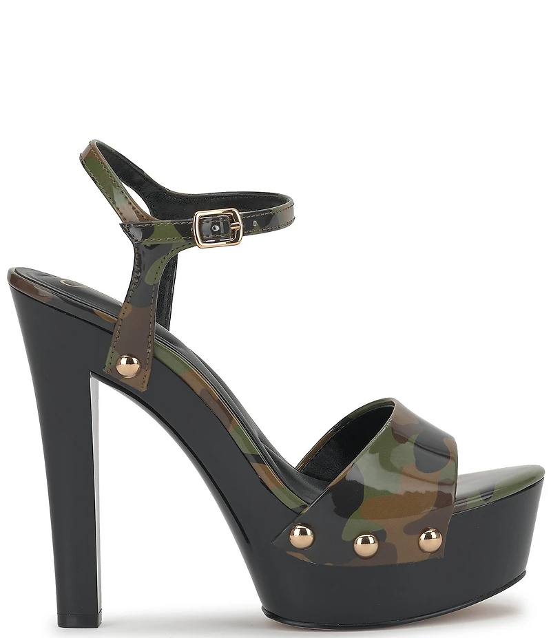 Jessica Simpson Calenta Camo Print Stud Platform Sandals