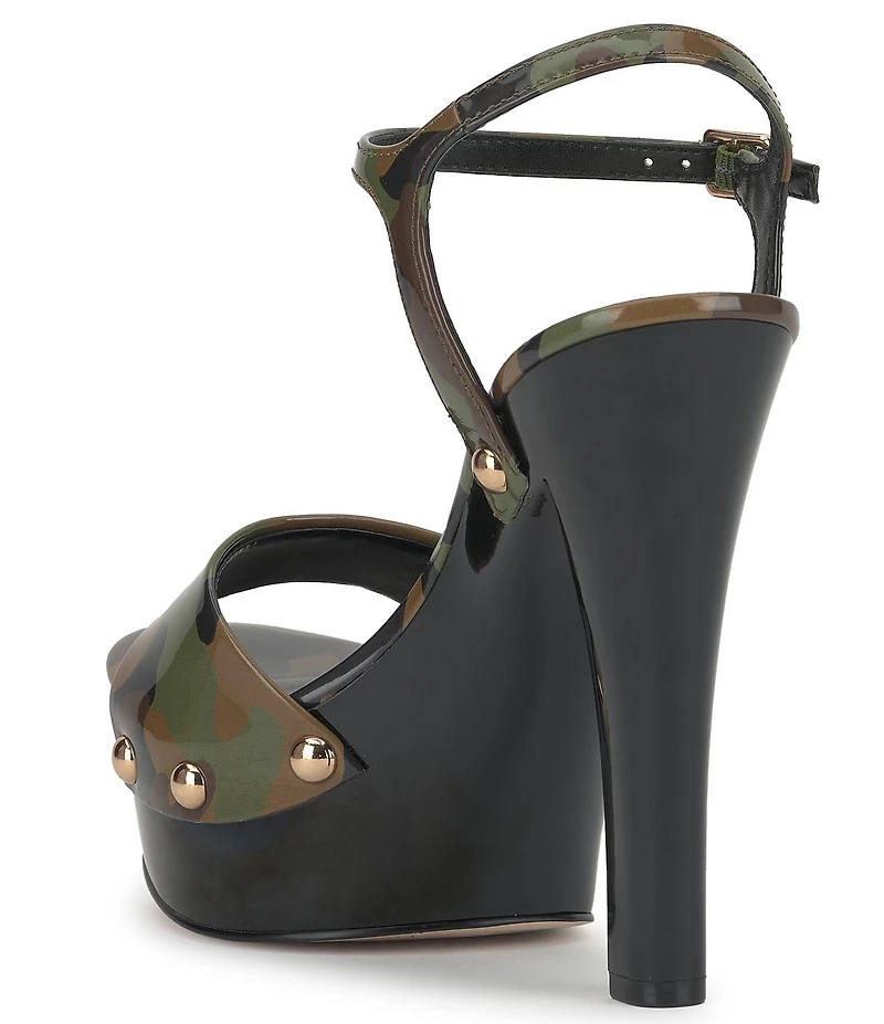 Jessica Simpson Calenta Camo Print Stud Platform Sandals