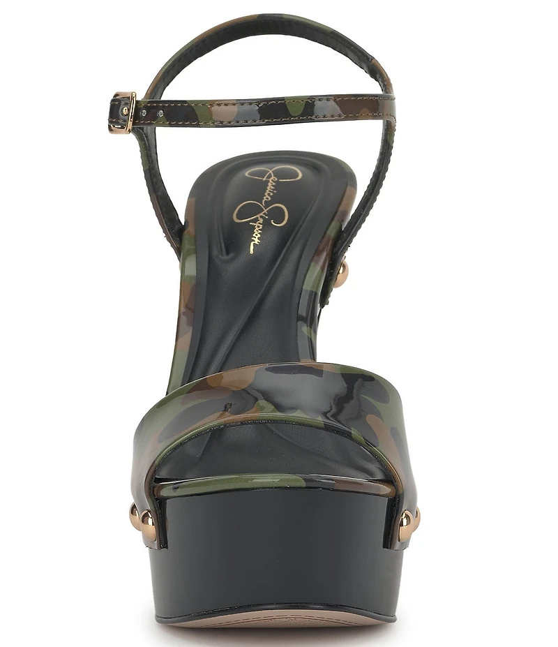 Jessica Simpson Calenta Camo Print Stud Platform Sandals