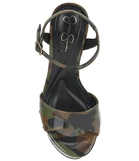Jessica Simpson Calenta Camo Print Stud Platform Sandals