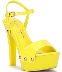 Jessica Simpson Calenta Patent Stud Platform Sandals