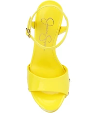 Jessica Simpson Calenta Patent Stud Platform Sandals