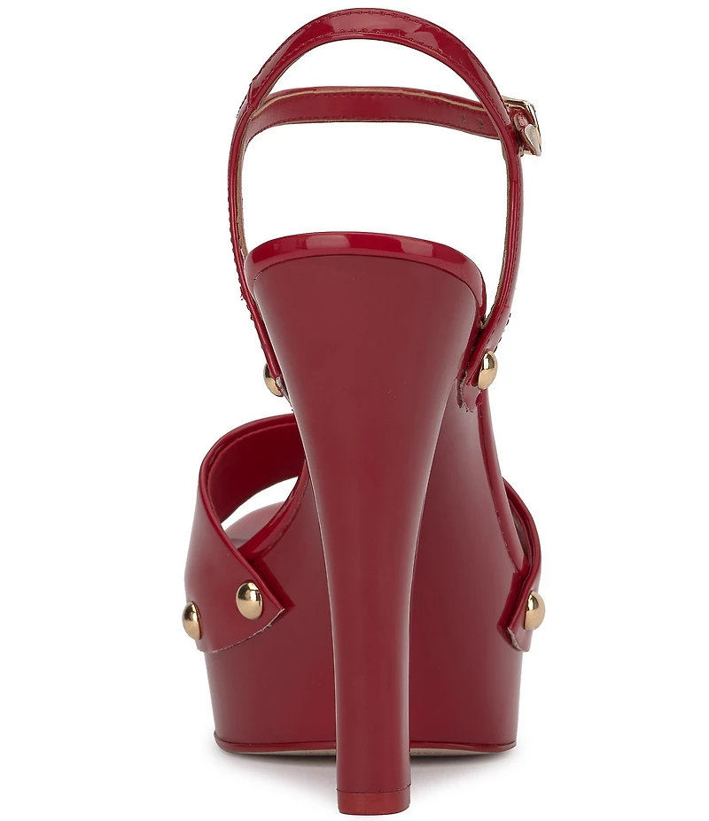 Jessica Simpson Calenta Patent Stud Platform Sandals